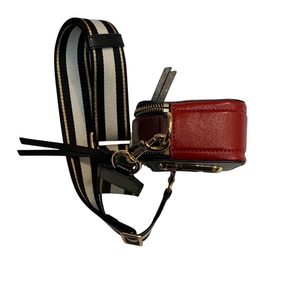 Marc Jacobs Women’s Black/Red Leather Snapshot Camera Bag - Picture 5 of 12